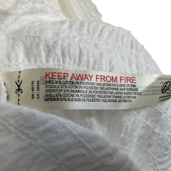 Free People FP Beach Beyond Obsessed Romper Sz Medium White Textured Boho - Picture 7 of 9